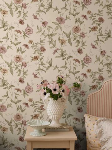 Цветочные обои Flowers Boråstapeter — узор крупным планом