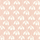 Английские обои Snowdrop артикул 112814 из каталога Garden of Eden от Scion с монохромным узором стилизованный цветов подснежника на персиково розовом фоне