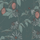 Обои Fardis - Skardu арт. 117079, где представлен изысканный растительный узор из вьющихся стеблей страстоцвета, украшенного необычными цветами и красочными плодами лососевого и бирюзовых оттенков, на фоне структурного металлика тёмно - зелёного цвета. Стильный интерьер, дизайнерские обои, стоимость. Обои для ремонта, Обои для комнаты, красивые обои.