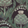 Обои флизелиновые Mai артикул 11716 из каталога CANTARI от Fardis с детально прорисованными растениями и цветами на черно-фиолетовом фоне в массе образующие трельяжный орнамент в стиле ар нуво . Подобрать обои, растительный орнамент, цветы в интерьере в Москве
