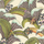 Обои для гостиной Hoopoe Leaves от Cole & Son в оттенках оливкового, желтого и розового с пышным узором из листьев и цветов среди которых прячутся удоды, жуки и богомолы. Заказать обои в Москве с бесплатной доставкой.