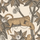 Обои для комнаты Satara от Cole & Son в оттенках серого и золотистого металлика на светлом фоне с узором из экзотических деревьев, на ветках которых сидят леопарды. Купит английские обои в салонах О-Дизайн.