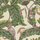 Обои Bush Baby от Cole & Son в оттенках серовато-зеленого и желтого на фоне цвета пергамента, с изображением африканских коралловых деревьев, на ветках которых расположились зверьки галаго.Выбрать английские обои в интернет-магазине.