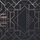 Обои виниловые Gatsby  артикул 12145 из каталога DECO в с геометрическим принтом на черном фоне с бронзовыми линиями в стиле Ар Деко для гостиной или кабинета.