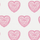Заказать обои для детской Sweet Heart от Harlequin с узором из кружевных розовых сердечек на белом фоне с бесплатной доставкой.