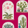 Купить обои для спальни c кактусами на ярко розовом фоне, арт. 216657 из коллекции The Glasshouse от производителя Sanderson недорого