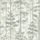 Обои флизелиновые "Ronja" из каталога BOROSAN HEM с зеленым монохромным графичным рисунком деревьев хвойного леса для кухни, гостиной или спальни.