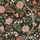Флизелиновые цветочные обои Kamelia артикул 5730 из каталога Orangeri от Borastapeter с узором шинуазри из цветущих камелий, граната и хризантем.