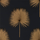 Графичный рисунок пальмового листа в золоте на черном фоне на флизелиновых обоях от Sanderson арт. 216639  коллекция The Glasshouse прекрасно пойдет для коридора