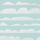 Заказать обои в гостиную арт. 112010 дизайн Haiku из коллекции Zanzibar от Scion, Великобритания с  принтом в виде графических облаков белого цвета на бирюзовом фоне в салоне обоев в Москве, большой ассортимент