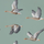 Флизелиновые обои для коридора Geese из коллекции Elysian от Sanderson арт.216610 с рисунком гусей на бирюзовом фоне можно выбрать на сайте odesign.ru