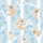 Обои флизелиновые с узором леса и  животных на небесно голубом фоне  в детскую из каталога  Aura Kids - Tiny Tots