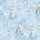Флизелиновые обои в детскую  с узором морской тематики , кораллами, рыбами и русалками  на голубом фоне