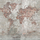 Фотопанно Brick Wall World Map, Mr Perswall с принтом красной кирпичной кладки в виде карты мира на фоне серой цементной штукатурки. Фотообои для стен, большой ассортимент, печать по индивидуальным размерам.