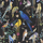 Флизелиновые обои от Christian Lacroix  PCL7017/01 с символичным рисунком из экзотических птиц и растений, на черном фоне, с графичными линиями, для создания глубины и иллюзии движения, с доставкой до дома