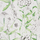 Фирменные обои для гостиной арт. PDG1050/01  из коллекции Mandora от Designers Guild, Великобритания с графичным цветочным рисунком в бело-зеленых тонах. Купить в шоу-руме Одизайн в Москве, большой ассортимент