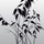 Фотообои DM208-3. Графичный рисунок веток с листьями черного цвета на градиентном фоне светло-серого цвета. Купить обои в Москве, салон обоев, магазин обоев, бесплатная доставка.