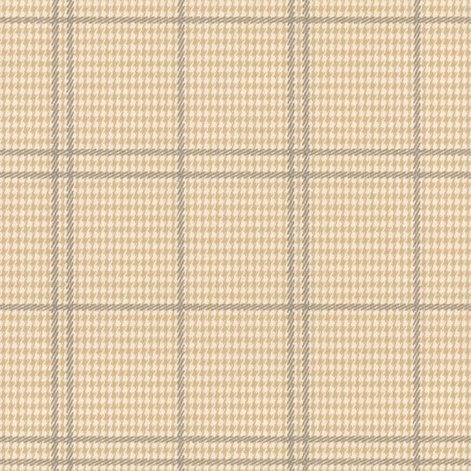 Заказать текстильные обои на флизелиновой основе, для спальни, арт. 089737 из коллекции Oxford от Emil&Hugo, Германия, с геометрическим рисунком, клетка, в бежевом цвете, в интернет-магазине в Москве.