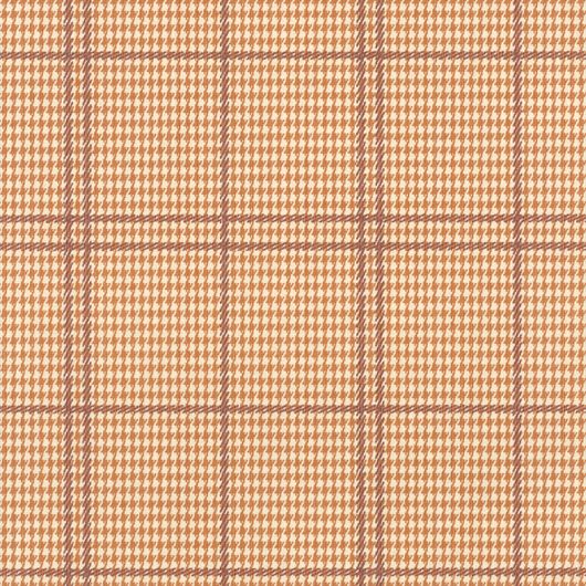 Заказать текстильные обои на флизелиновой основе, для гостинной, арт. 089775 из коллекции Oxford от Emil&Hugo, Германия, с геометрическим рисунком, клетка, в оранжевом цвете, в салоне обоев в Москве.