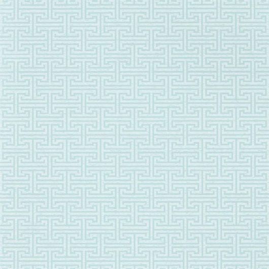 Выбрать обои в коридор арт. 312935 дизайн Ormonde Key из коллекции Folio от Zoffany, Великобритания с геометрическим рисунком серо-зеленого цвета на сером фоне в салоне обоев в Москве