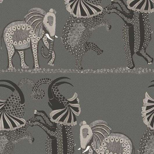 Обои из Великобритании коллекции ARDMORE от COLE & SON. На африканских равнинах танцуют слоны. Safari Dance идеально впишутся в интерьер зала. Выбрать с Онлайн оплатой в интернет-магазине.