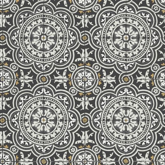 Флизелиновые обои пр-во Великобритания коллекция Seville от Cole & Son, рисунок под названием Piccadilly имитация керамической плитки в черно-белом цвете. Обои для кухни. Купить обои в интернет-магазине, бесплатная доставка, большой ассортимент