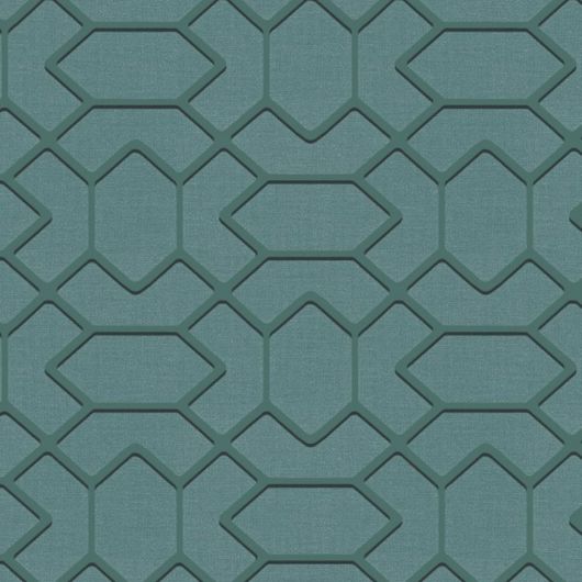 Обои виниловые на флизелиновой основе Fardis GEO HEX, для прихожей, с геометрическим рисунком, под ткань, зеленого цвета, купить в интернет-магазине