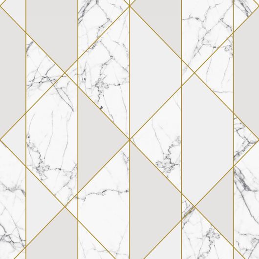 Панно ESTA HOME из каталога "Art Deco" с геометрическим узором под камень мрамор с золотыми вкраплениями