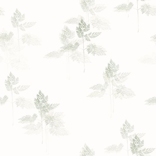 Флизелиновые обои из Швеции коллекция Northern FEELINGS от Collection For Walls. Нежный растительный рисунок зеленого цвета под названием Meadow на белом фоне. Обои для спальни, обои для кухни. Бесплатная доставка, купить обои, большой ассортимент