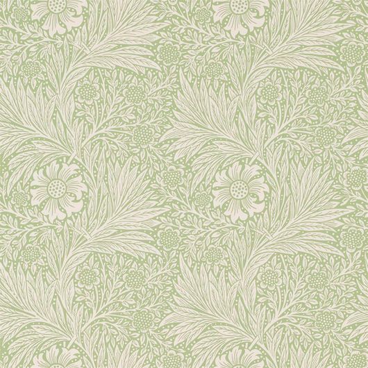Купить обои для коридора Marigold арт. 216837 из коллекции Compilation Wallpaper от Morris в спокойном зеленом оттенке на сайте odesign.ru