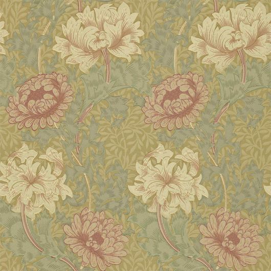 Обои для спальни дизайн Chrysanthemum арт. 216860 из коллекции Compilation Wallpaper от Morris , Великобритания купить недорого с доставкой.