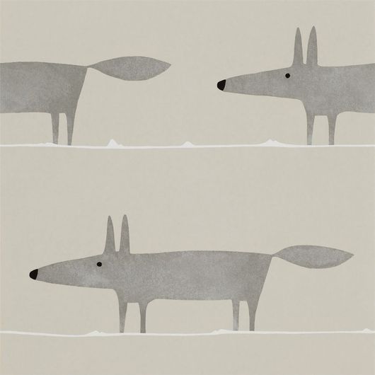 Выбрать обои для квартиры Mr Fox с серыми лисами арт. 112270/110844 из коллекции Esala от Scion в Москве