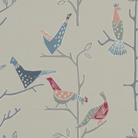 Выбрать флизелиновые обои с графичными птицами для кабинета Passaro арт. 111924 из коллекции Japandi  от Scion в интернет-магазине