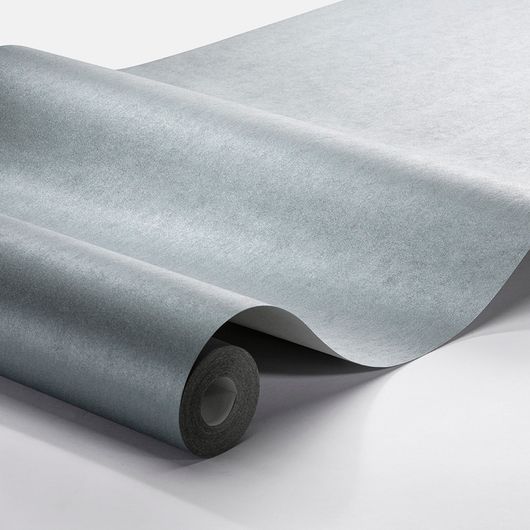 Мерцающие однотонные обои дымчато - голубого цвета, арт. 4878,  в интерьере c эффектом жемчужного сияния, благодаря этому свет отражается от них и подчёркивает другие элементы декора комнаты. Обои с жемчужным мерцанием можно выбрать  онлайн