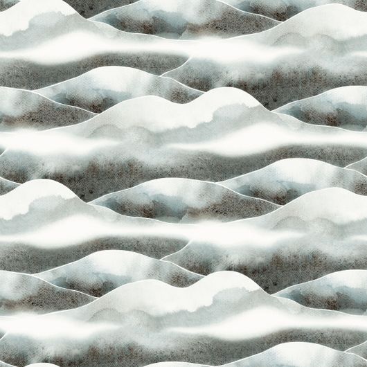 Обои из Швеции коллекция Nature от ECO WALLPAPER. Обои Misty Mountains с плавными волнами горных вершин в приглушенных изумрудно-серых тонах.Обои для гостиной. Купить обои в интернет-магазине, онлайн оплата, бесплатная доставка.