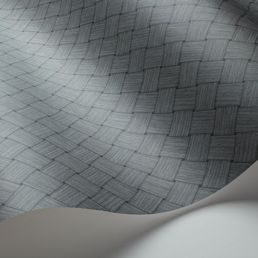 Обои из Швеции коллекция Nature от ECO WALLPAPER. Обои Basket Weave напоминающие тканевое переплетение нитей серого цвета. Обои для коридора. Купить обои в интернет-магазине, онлайн оплата, бесплатная доставка.