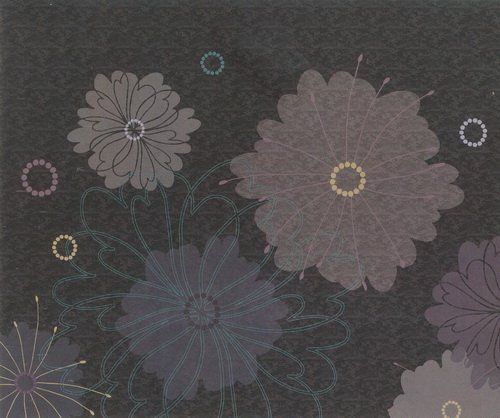 Крупное панно с цветами на фоне восточного орнамента в стиле шинуазри из каталога  ECO Wall