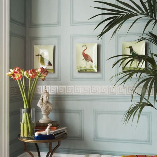 Флизелиновые обои Library Panel в английском интерьере гостиной