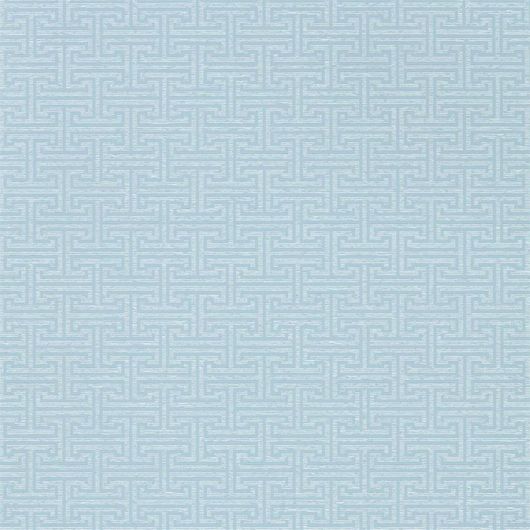 Заказать обои в гостиную арт. 312934 дизайн Ormonde Key из коллекции Folio от Zoffany, Великобритания с геометрическим рисунком серо-голубого цвета на сером фоне в интернет-магазине, онлайн оплата, доступные цены