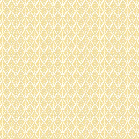 Обои Lee Priory от Cole & Son теплого желтого цвета с мелким орнаментом из листьев в готическом стиле. Обои для прихожей, кабинета. Купить обои в салонах ОДизайн.