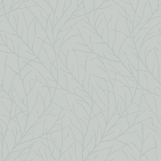 Флизелиновые обои из Швеции коллекция COLOURED от ECO WALLPAPER под названием Branches изящный растительный рисунок зеленого цвета. Обои для спальни, обои для кухни, обои для гостиной. Купить обои, онлайн оплата, бесплатная доставка