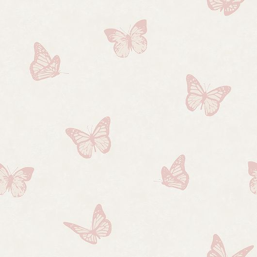 Флизелиновые обои из Швеции коллекция DECORAMA EASY UP 2019 от ECO WALLPAPER. Крупные бабочки розового цвета на розовом фоне. Оби для спальни, обои детской. Купить обои в интернет-магазине Одизайн, бесплатная доставка, онлайн оплата