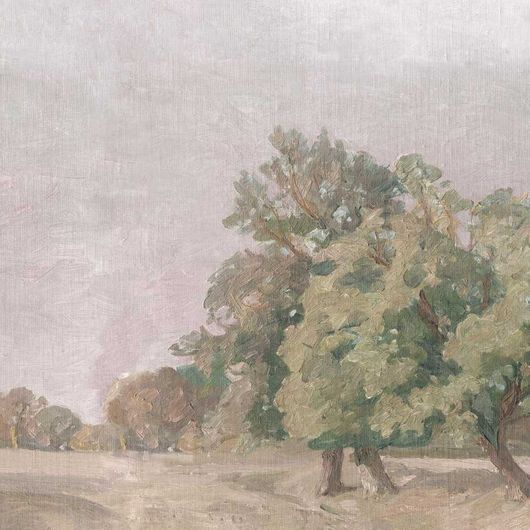 Цифровое панно для стен Hedgerow Landscape Grey, арт. 9669W от Borastapeter, с пейзажем обширных лугов и высокими деревьями, написанного маслом, представлено в теплых приглушенных тонах пудрового розового, сиреневого и серого. Заказать в интернет-магазине ODesign с бесплатной доставкой по всей России.