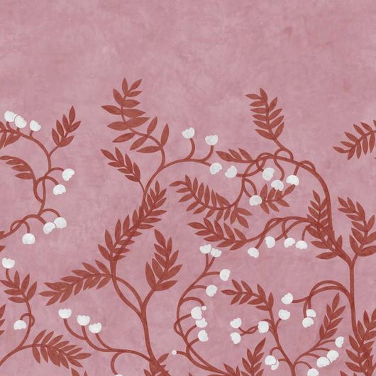 Цифровые обои для интерьера Cecilia Pettersson Whispering Bell Pink, арт. 9688W от Borastapeter, украшены скульптурным цветочным узором колокольчиков в жизнерадостной гамме с белыми цветами и красной листвой на нежно-розовом фоне. Заказать в интернет-магазине ODesign с бесплатной доставкой по всей России.