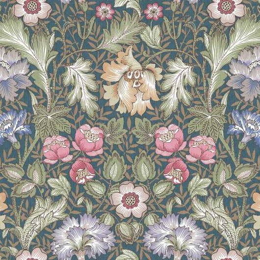 Цифровое панно для стен Arts and Crafts Dark Green, арт 9705W от Borastapeter – с пышным цветочным орнаментом впечатляющих размеров на темно-сине-зеленом фоне. Закажите эти изысканные обои в интернет-магазине ODesign. Бесплатная доставка по всей России.