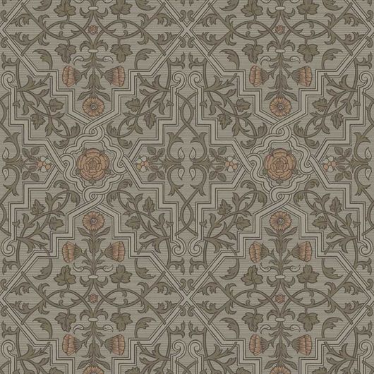 Цифровое панно для стен Rosenvinge Grand Dark Beige, арт 9733W от Borastapeter – репродукция старейших обоев, найденных в Швеции, в увеличенном масштабе. Декоративные цветочные узоры представлены в мягкой естественной цветовой гамме с зелеными и абрикосовыми деталями на бежево-зеленом фоне. Закажите эти изысканные обои в интернет-магазине ODesign. Бесплатная доставка по всей России.