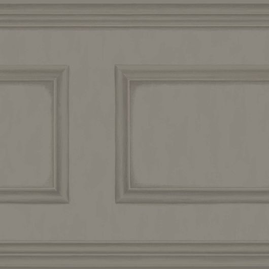 Фриз Library Frieze - великолепный образец горизонтальных обоев с имитацией деревянных панелей теплого серого цвета, которые можно расположить в нижней части стены. Обои для гостиной, кабинета, коридора в салонах ОДизайн.