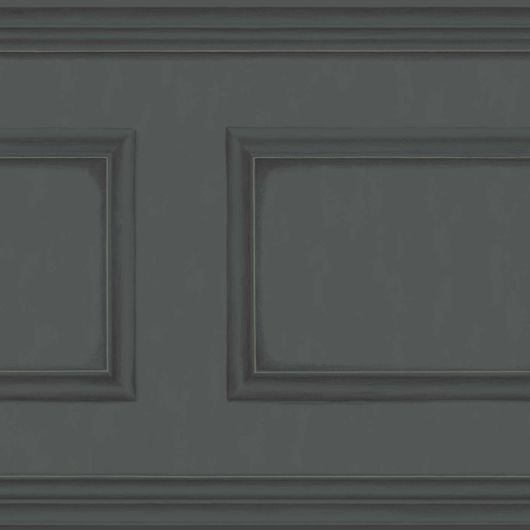 Фриз Library Frieze - великолепный образец горизонтальных обоев с имитацией деревянных панелей угольно-серого цвета, которые можно расположить в нижней части стены. Обои для гостиной, кабинета, коридора в салонах ОДизайн.