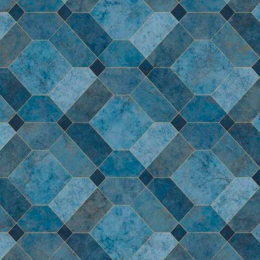 Купить обои Aura Restored Aura Restored Aura Restored FD24057 (2540-24057). Обои под плитку, голубой цвет. Обои под камень. Имитация плитки. Геометрический рисунок. Заказать в салоне. Доставка в Москве. Недорого. Выбрать в интернет-магазине. Обои с доставкой