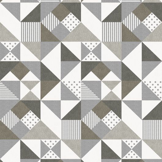 Обои флизелиновые с геометрическими фигурами Architector "Mondrian" артикул KTM1210 серого цвета